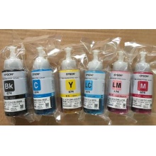 原装Tepson爱普生T674墨水L801 L805 L810 L850 L1800 T6741六色6色R330 L805连供打印机补充墨水原装墨水